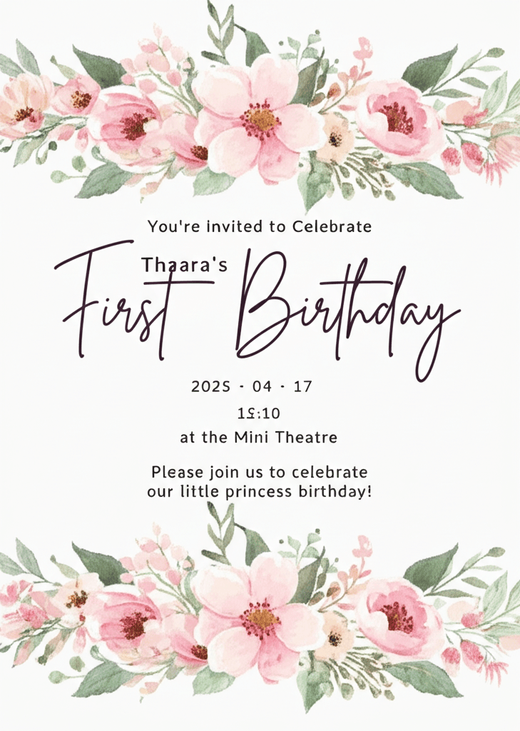 Digital invitation sample